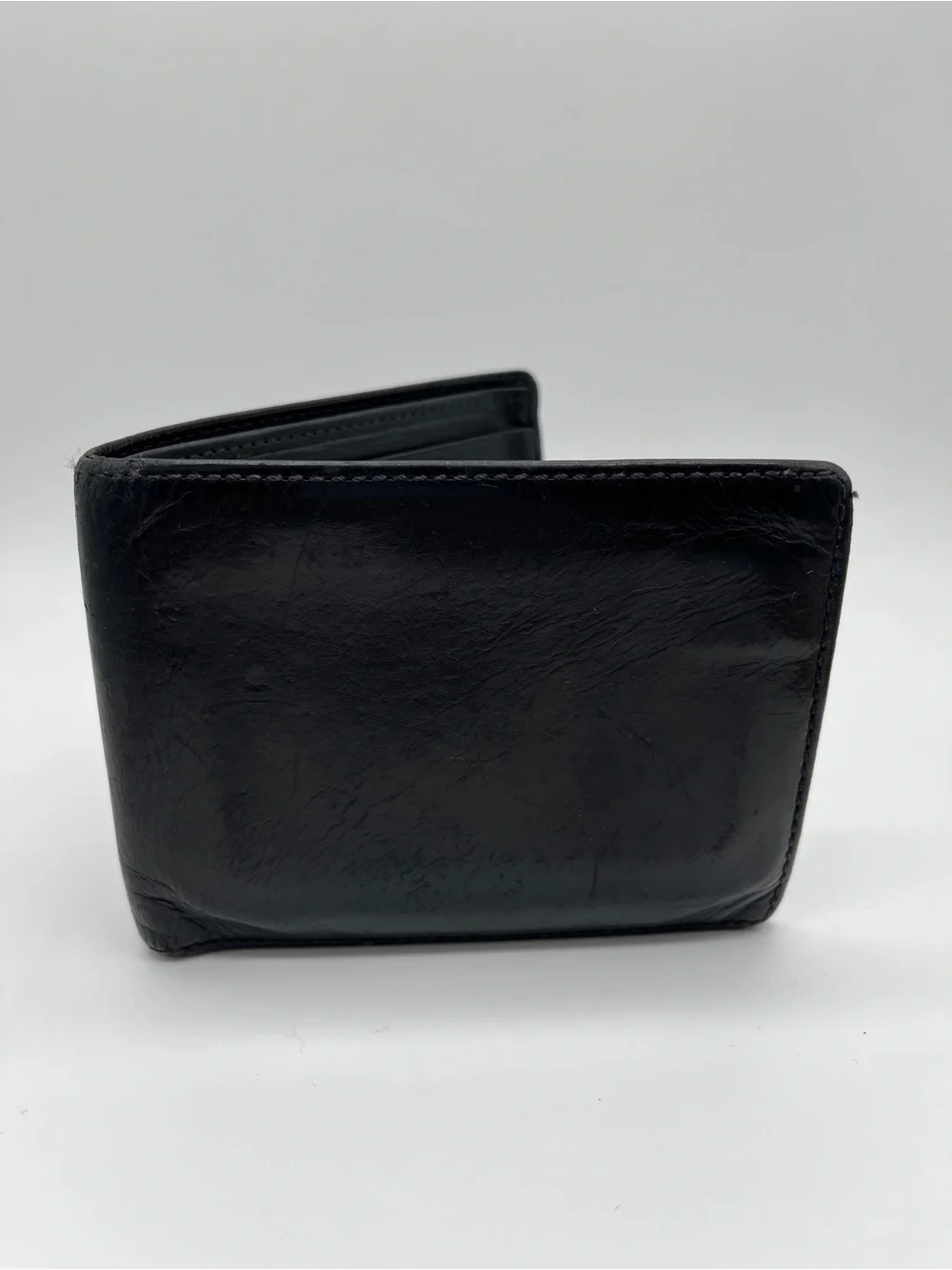 Vintage Coach Fine Black Leather Wallet Bi-fold Preowned